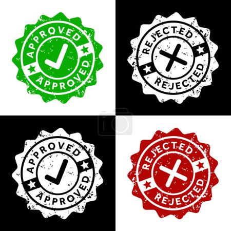 Téléchargez les photos : Modèle de conception de logo de timbre-sceau approuvé - en image libre de droit