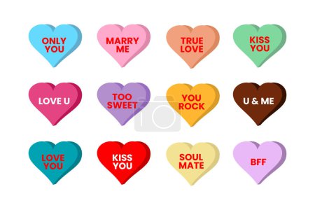 Téléchargez les photos : Modèle de coeur de bonbons collection design - en image libre de droit