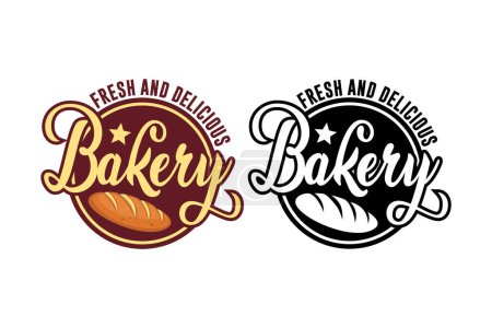 Téléchargez les photos : Modèle de logo de boulangerie frais et délicieux - en image libre de droit