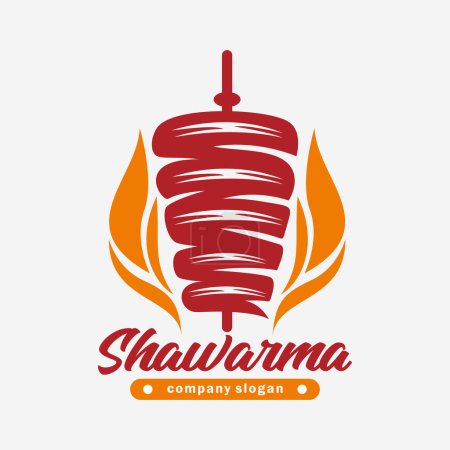 Téléchargez les illustrations : Logo shawarma pour les restaurants et les marchés - en licence libre de droit