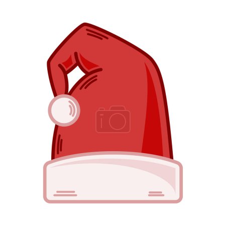 Ilustración de Dibujos animados rojo Santa sombrero ilustración. EPS 10 vector - Imagen libre de derechos