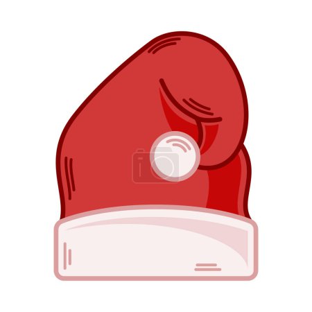 Ilustración de Dibujos animados rojo Santa sombrero ilustración. EPS 10 vector - Imagen libre de derechos