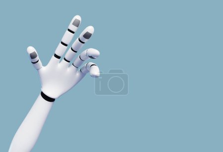 Photo for Artificial intelligence concept. Robot hand 3d render, Tech, connection between life and machine. - Royalty Free Image