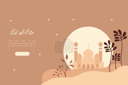 Téléchargez les photos : La fête musulmane du mois saint du Ramadan Aïd al-Fitr. Modèle d'illustration vectorielle pour carte de vœux ou d'invitation, bannière, flyer, poster design, site web. - en image libre de droit