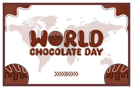 flat World Chocolate Day Celebration Poster Design illustration on July 7th
