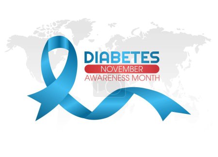 vector graphic of diabetes awareness month good for diabetes awareness month celebration. flat design. flyer design.flat illustration.