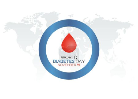 vector graphic of world diabetes day good for world diabetes day celebration. flat design. flyer design.flat illustration.