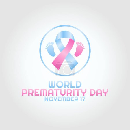 Illustration for Vector graphic of world prematurity day good for world prematurity day celebration. flat design. flyer design.flat illustration. - Royalty Free Image
