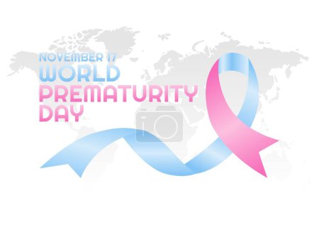 Illustration for Vector graphic of world prematurity day good for world prematurity day celebration. flat design. flyer design.flat illustration. - Royalty Free Image