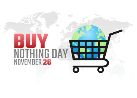 Illustration for Vector graphic of buy nothing day good for buy nothing day celebration. flat design. flyer design.flat illustration. - Royalty Free Image