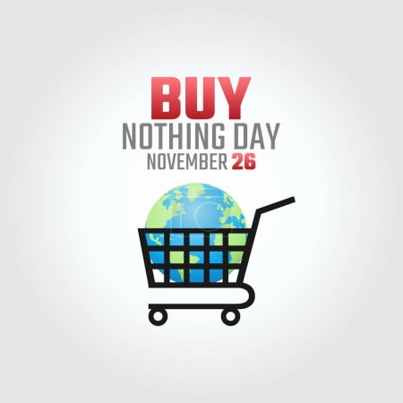 Illustration for Vector graphic of buy nothing day good for buy nothing day celebration. flat design. flyer design.flat illustration. - Royalty Free Image