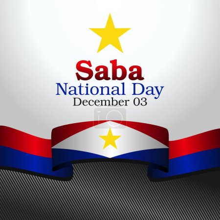 Illustration for Vector graphic of saba national day good for saba national day celebration. flat design. flyer design.flat illustration. - Royalty Free Image