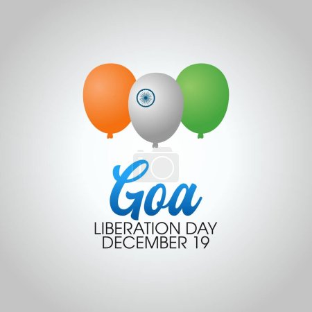 Illustration for Vector graphic of goa liberation day good for goa liberation day celebration. flat design. flyer design.flat illustration. - Royalty Free Image