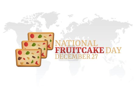 Illustration for Vector graphic of national fruitcake day good for national fruitcake day celebration. flat design. flyer design.flat illustration. - Royalty Free Image
