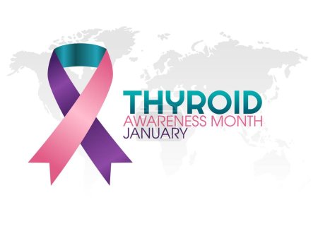 vector graphic of thyroid awareness month good for thyroid awareness month celebration. flat design. flyer design.flat illustration.