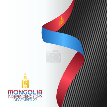Ilustración de Vector gráfico del día de la independencia de Mongolia bueno para la celebración del día de la independencia de Mongolia. diseño plano. flyer design.flat ilustración. - Imagen libre de derechos