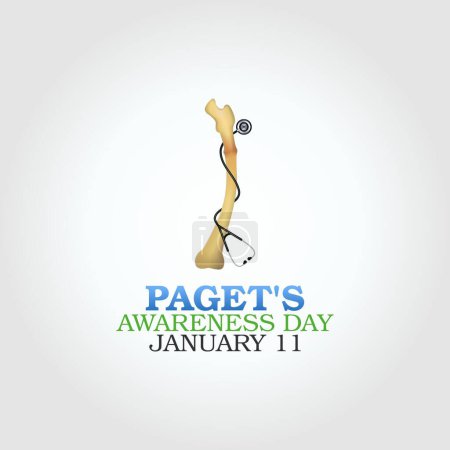 Illustration for Vector graphic of paget's awareness day good for paget's awareness day celebration. flat design. flyer design.flat illustration. - Royalty Free Image