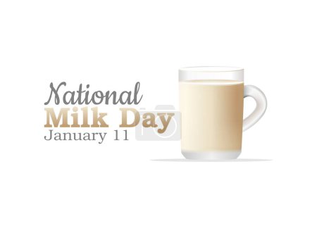 Illustration for Vector graphic of national milk day good for national milk day celebration. flat design. flyer design.flat illustration. - Royalty Free Image