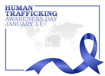 Illustration for Vector graphic of human trafficking awareness day good for human trafficking awareness day celebration. flat design. flyer design.flat illustration. - Royalty Free Image