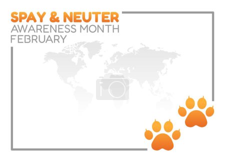 Illustration for Vector graphic of spay and neuter awareness month good for spay and neuter awareness month celebration. flat design. flyer design.flat illustration. - Royalty Free Image
