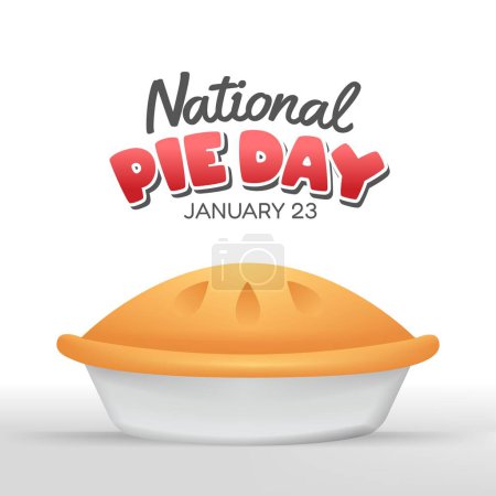 vector graphic of national pie day good for national pie day celebration. flat design. flyer design.flat illustration.