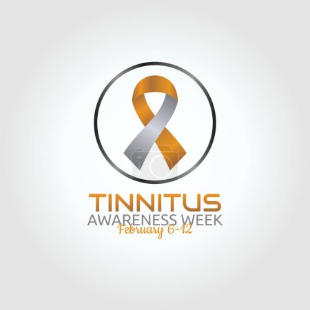 vector graphic of tinnitus awareness week good for tinnitus awareness week celebration. flat design. flyer design.flat illustration.