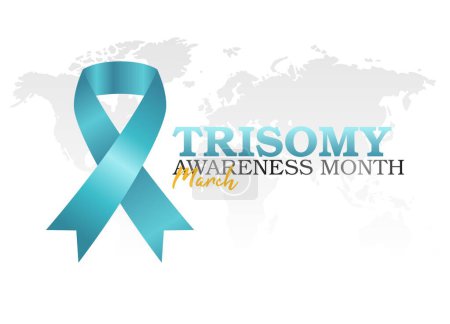 Illustration for Vector graphic of trisomy awareness month good for trisomy awareness month celebration. flat design. flyer design.flat illustration. - Royalty Free Image