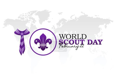 Illustration for Vector graphic of world scout day good for world scout day celebration. flat design. flyer design.flat illustration. - Royalty Free Image