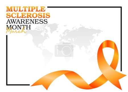 Illustration for Vector graphic of multiple sclerosis awareness month good for multiple sclerosis awareness month celebration. flat design. flyer design.flat illustration. - Royalty Free Image