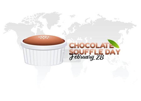 Illustration for Vector graphic of chocolate souffle day good for national chocolate souffle day celebration. flat design. flyer design.flat illustration. - Royalty Free Image