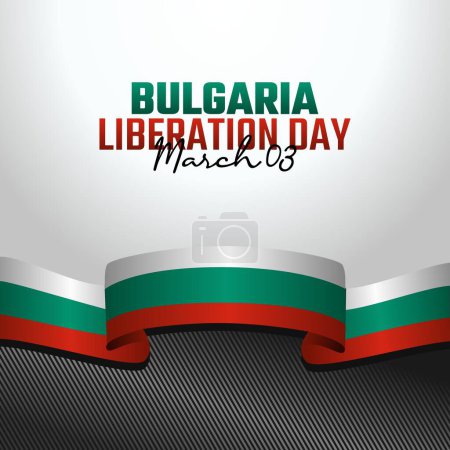 Illustration for Vector graphic of bulgaria liberation day good for bulgaria liberation day celebration. flat design. flyer design.flat illustration. - Royalty Free Image