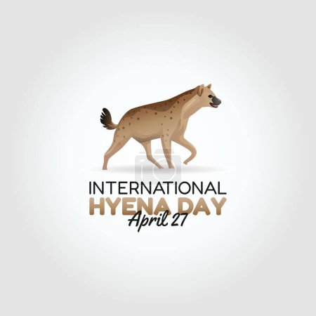 Illustration for Vector graphic of international hyena day good for international hyena day celebration. flat design. flyer design.flat illustration. - Royalty Free Image
