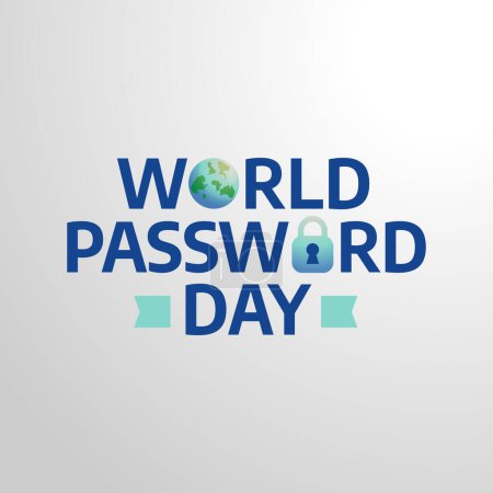 Vektorgrafik des Welt-Passwort-Tages gut für die Feier des Welt-Passwort-Tages. flache Bauweise. Flyer entwerfen, flache Abbildung.