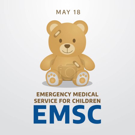 Illustration for Vector graphic of Emergency Medical Services for Children Day good for Emergency Medical Services for Children Day celebration. flat design. flyer design.flat illustration. - Royalty Free Image