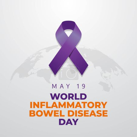 Illustration for Vector graphic of World Inflammatory Bowel Disease (IBD) Day good for World Inflammatory Bowel Disease (IBD) Day celebration. flat design. flyer design.flat illustration. - Royalty Free Image
