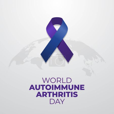 Illustration for Vector graphic of World Autoimmune Autoinflammatory Arthritis Day good for World Autoimmune Autoinflammatory Arthritis Day celebration. flat design. flyer design.flat illustration. - Royalty Free Image