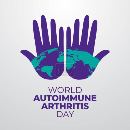 Illustration for Vector graphic of World Autoimmune Autoinflammatory Arthritis Day good for World Autoimmune Autoinflammatory Arthritis Day celebration. flat design. flyer design.flat illustration. - Royalty Free Image