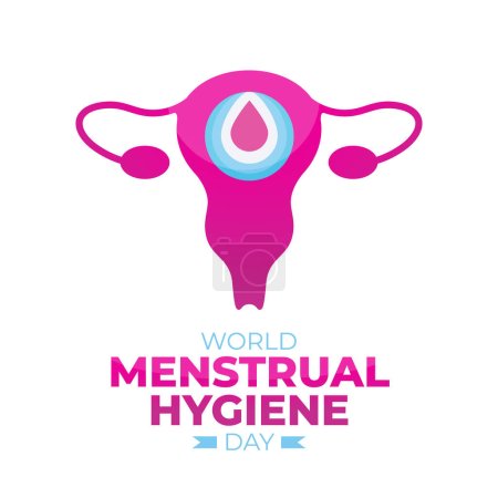 Vektorgrafik des Menstruationshygiene-Tages gut für die Feier des Menstruationshygiene-Tages. flache Bauweise. Flyer entwerfen, flache Abbildung.