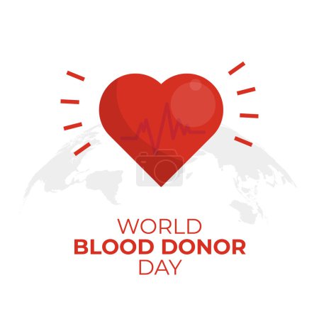 Illustration for Vector graphic of World Blood Donor Day good for World Blood Donor Day celebration. flat design. flyer design.flat illustration. - Royalty Free Image