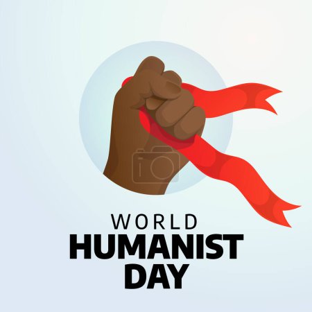 Illustration for Vector graphic of World Humanist Day good for World Humanist Day celebration. flat design. flyer design.flat illustration. - Royalty Free Image