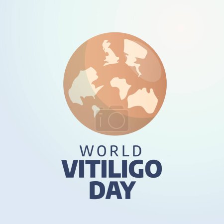 Téléchargez les illustrations : Graphique vectoriel du monde vitiligo jour bon pour la célébration du monde vitiligo jour. design plat. illustration flyer design.flat. - en licence libre de droit