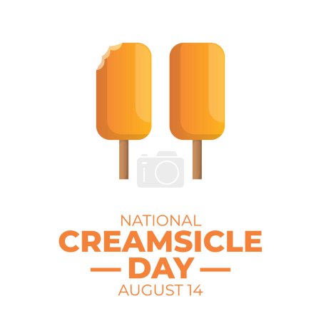Téléchargez les illustrations : Vector graphic of National Creamsicle Day good for National Creamsicle Day celebration. flat design. flyer design.flat illustration. - en licence libre de droit