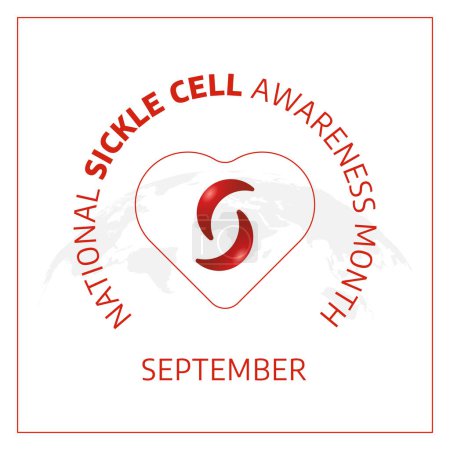 Vektorgrafik des National Sickle Cell Awareness Month gut für die Feier des National Sickle Cell Awareness Month. flache Bauweise. Flyer entwerfen, flache Abbildung.
