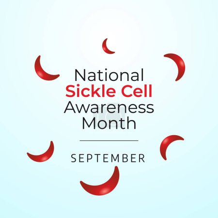Illustration for Vector graphic of National Sickle Cell Awareness Month good for National Sickle Cell Awareness Month celebration. flat design. flyer design.flat illustration. - Royalty Free Image