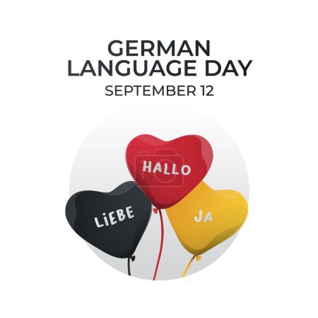 vector graphic of German Language Day good for German Language Day celebration. flat design. flyer design.flat illustration.