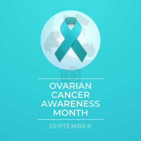 vector graphic of Ovarian Cancer Awareness Month good for Ovarian Cancer Awareness Month celebration. flat design. flyer design.flat illustration.