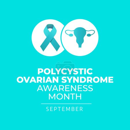 Illustration for Vector graphic of Polycystic Ovarian Syndrome Awareness Month good for Polycystic Ovarian Syndrome Awareness Month celebration. flat design. flyer design.flat illustration. - Royalty Free Image