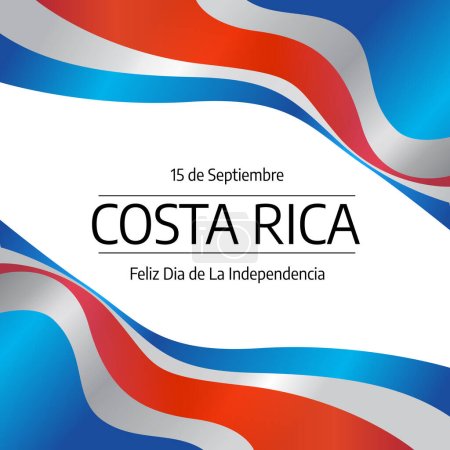 Illustration for Vector graphic of Costa Rica Independence Day good for Costa Rica Independence Day celebration. flat design. flyer design.flat illustration. - Royalty Free Image