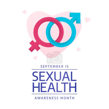 Illustration for Vector graphic of Sexual Health Month good for Sexual Health Month celebration. flat design. flyer design.flat illustration. - Royalty Free Image