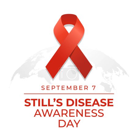Illustration for Stills Disease vector image The benefit of Stills Disease Awareness Day celebration of Awareness Day. Flyer design, flat illustration, and flat design. - Royalty Free Image